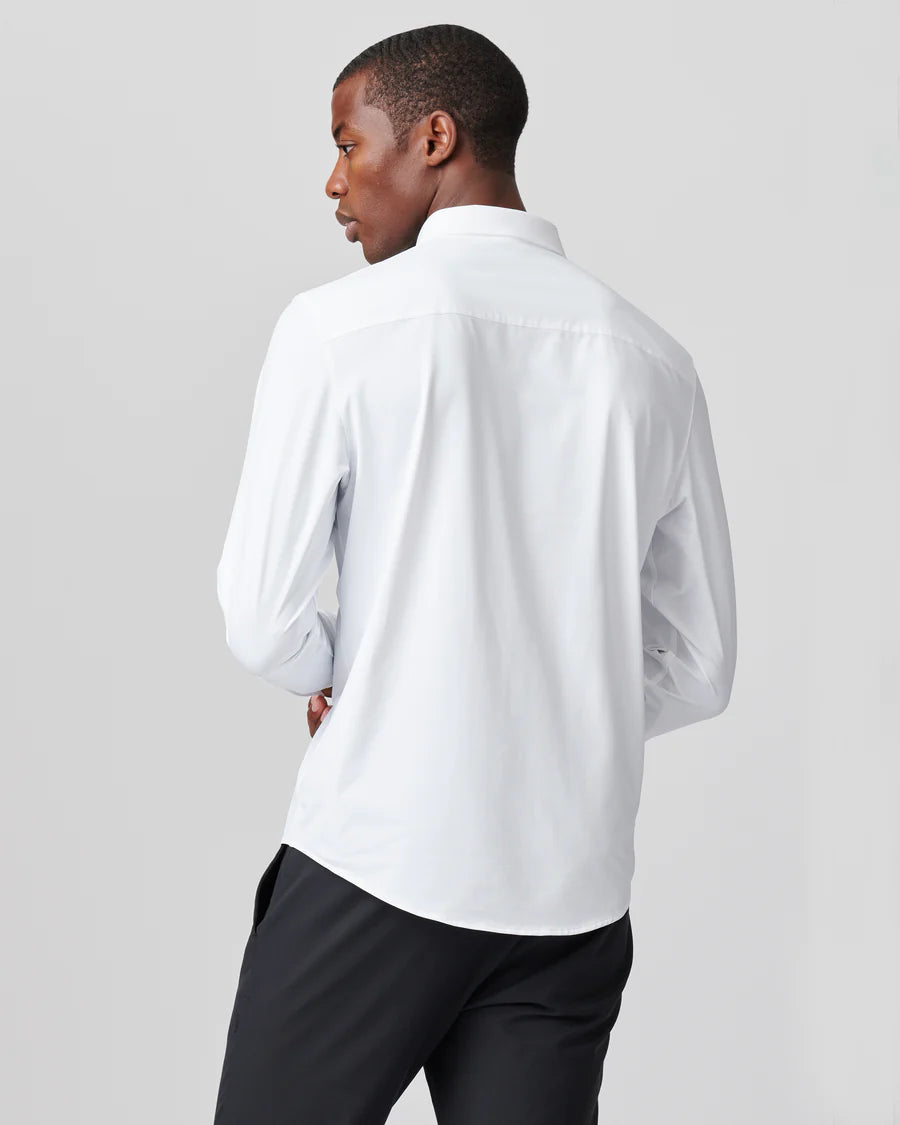 Rhone - Men's Commuter Shirt - Slim Fit in Business White