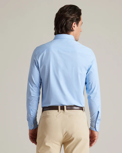 Rhone - Men's Commuter Shirt Slim Fit-Blue Mini Windowpane
