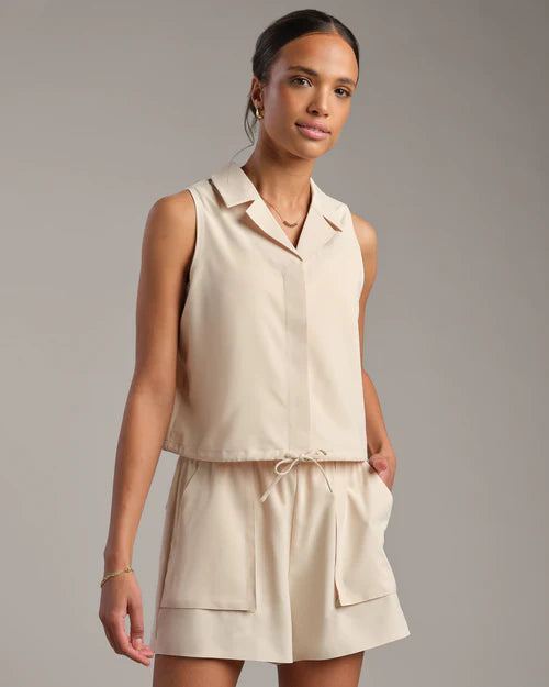 Rhone - Women's Mirage Sleeveless Notch Collar Blouse