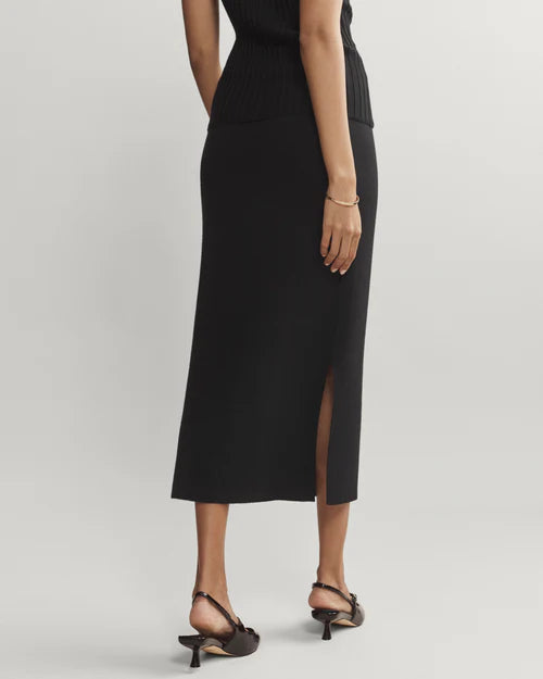 Rhone - Women's Porto Merino Blend Sweater Skirt in Black