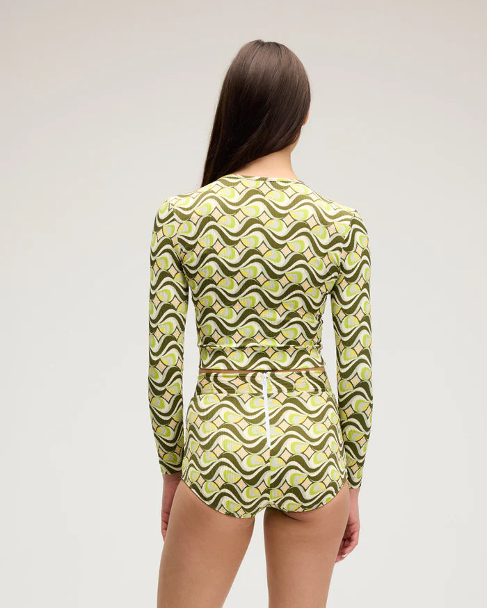 Seea - Palomar Crop Top Rashguard in Groove